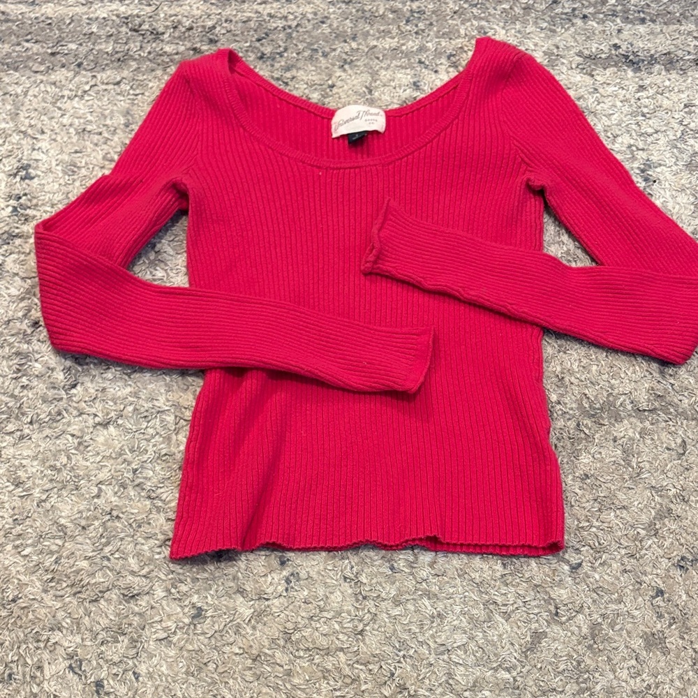 Universal Thread Hot Pink Ribbed Long Sleeve